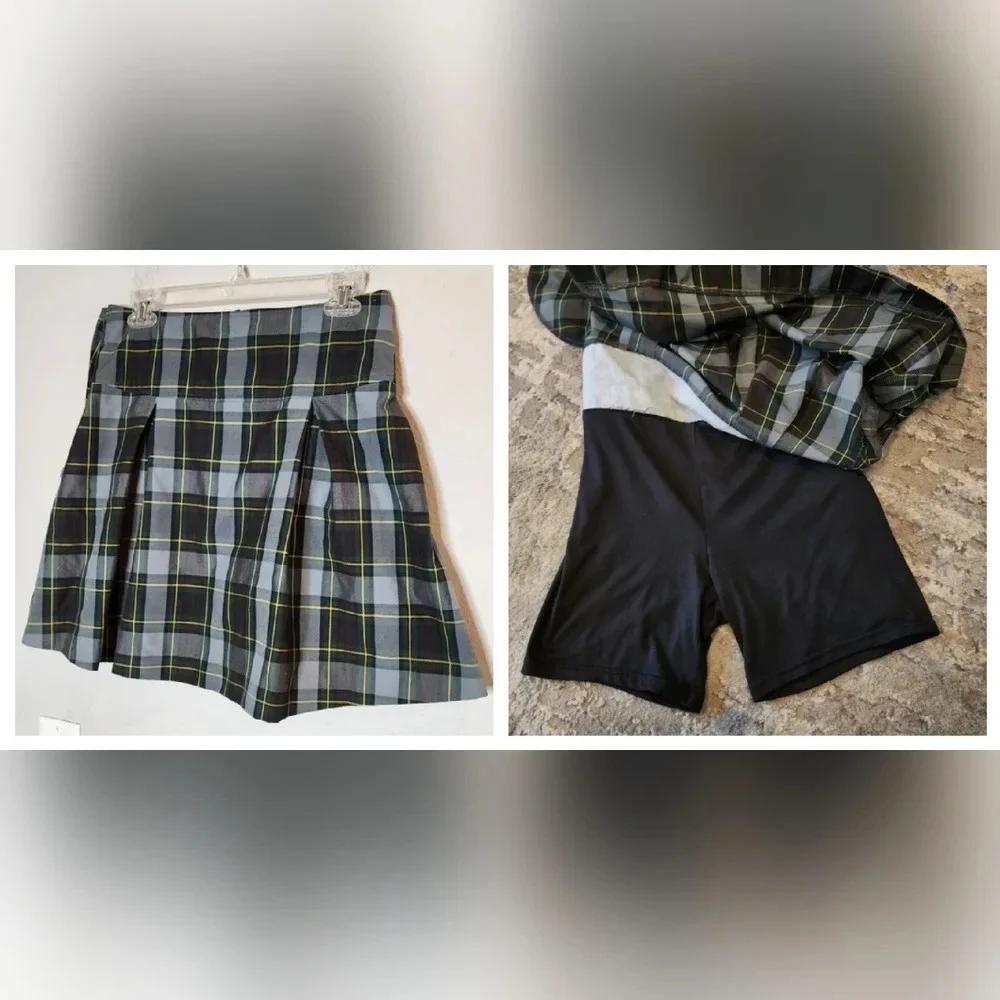 Dennis green plaid skort. Girls size 14.‎
